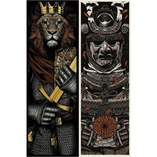 Patches Lion Warrior Apparel Accessories Diy Womens Clothing T-shirt Thermal Transfer Paper Iron Ons Sticker for Clothes Patch