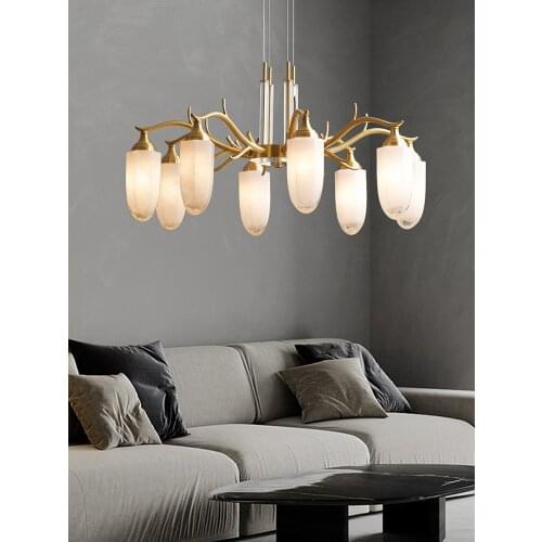 New Chinese style living room lamp modern Chinese style lamp art Zen bedroom dining room lamp retro chandelier