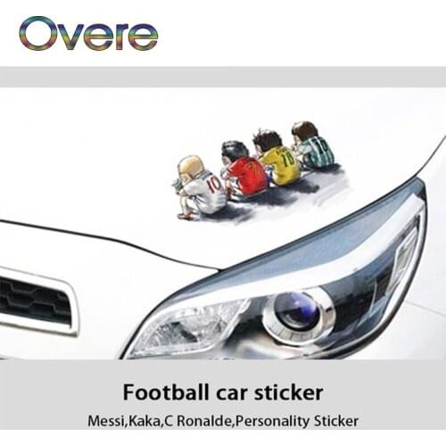 Overe Cartoon Car Headlight Body Stickers Football Stars Styling For Fiat Punto Volkswagen VW Polo Passat B7 B8 Golf 5 6 7