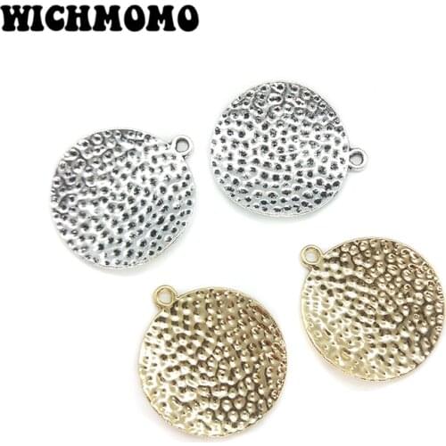 2019 New 5pieces/bag 30*26mm Zinc Alloy Gold Crooked Round Charms Pendants DIY Necklaces Bracelets Jewelry Accessories