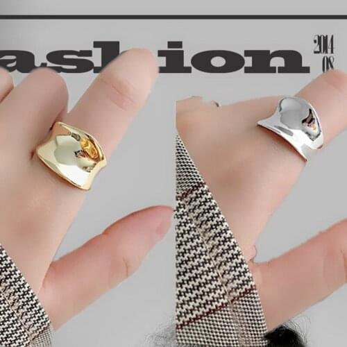 Exaggerated Personality Retro Smooth Chains Rings For Women Charm Engagement Rings Men Vintage Knuckle Finger Jewelry