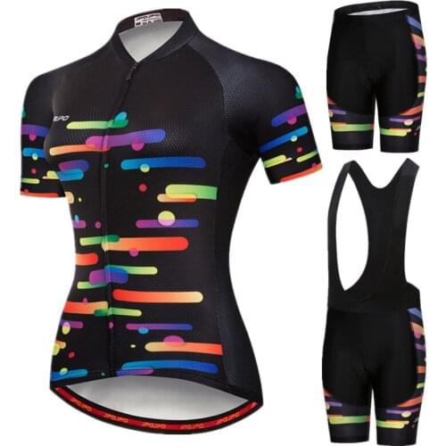 Pro Cycling Clothing Women Summer Short Sleeve MTB Bike Clothing Breathable Bicycle Wear Racing Cycling Jersey Set Ropa Ciclismo