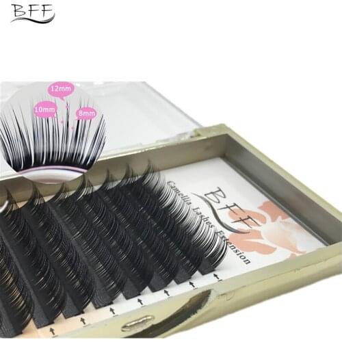 BFF 4 Box Eyelash Extensions individual eyelashes 3D-6D 0.07 Mixed Length in One Lash Strip,Camellia Eyelash, Pandora Eyelashes