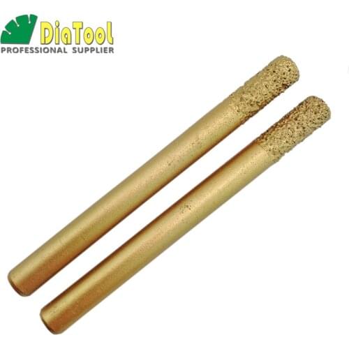 SHDIATOOL 2pcs 8/20mmX90mm CNC STONE Engraving Bits Cylinder Flat-end, CNC Tooling, Stone Carving Tools, Diamond Burrs, Engraver