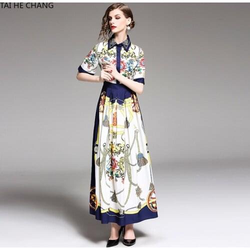TAI HE CHANG Summer Short Sleeve Dresses