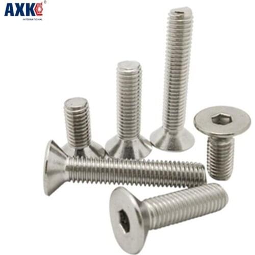 Screws Real 2019 Axk 100pcs/lot Din7991 M2 M2.5 M3 Stainless Steel 304 Hex Hexagon Socket Countersunk Flat Head Machine Screw