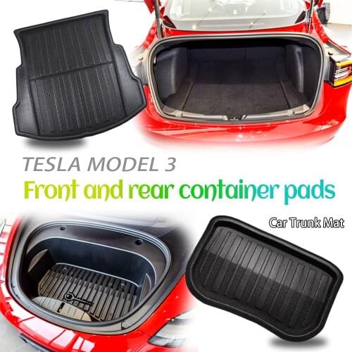 For Tesla Model 3 TPE Material Waterproof Front and rear container pads Trunk Mat Luggage FLoor Carpet Tray Waterproof mat