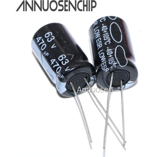 10PCS 63V 470UF 13*20mm 63 V 470 UF CAP