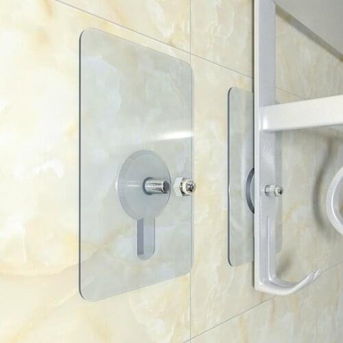 10pcs Strong Adhesive Multifunction Punch-free Screws Strong Transparent Suction Wall Hooks Hanger for Kitchen Bathroom Hooks