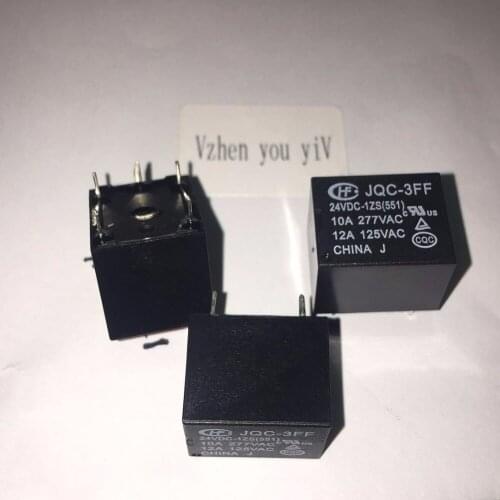 20pcs/Original power relay JQC-3FF-24VDC-1ZS JQC-3FF-24V HF 5pin