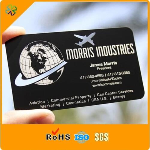 200pcs/lot) matte black engraved metal business card printing high quality black 304 stainless VIP metal cards silk printing