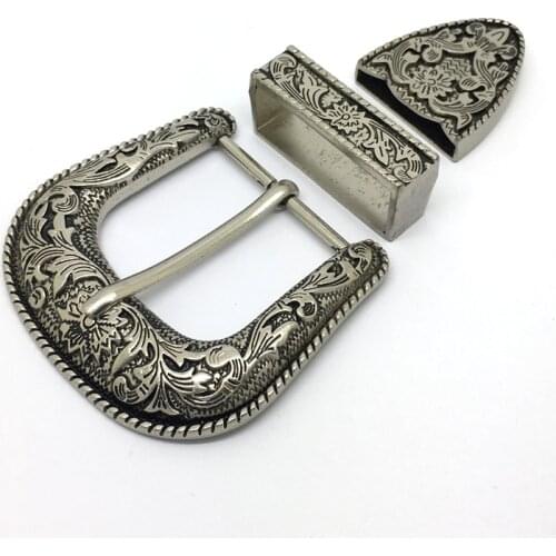 3pcs/set 30mm/38 mm Antique Nickel Belt Buckle carved DIY accessories leather craft for womens Mens Jeans Fashion Vintage