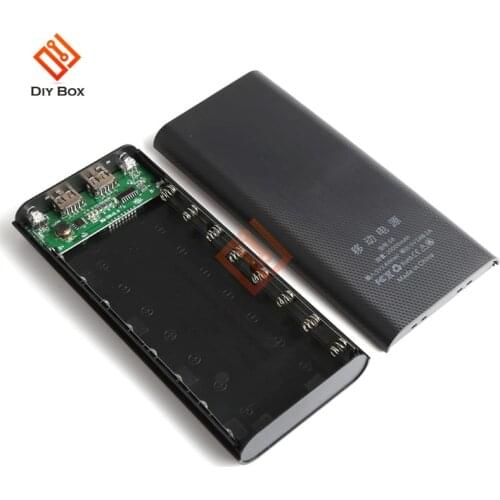 5V Dual USB 8*18650 Power Bank Case Mobile Phone Charger DIY Shell 18650 battery Holder Charging Box