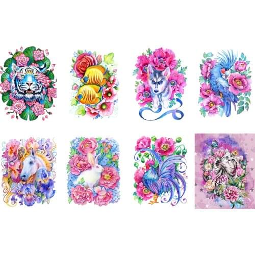 5D DIY Diamond Painting Full Round Drill Color Flower Animal Home Decoration Gift Diamond Painting Animal Hanging Painting 30x40