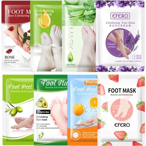 8Pairs Moisturizing Foot Mask Soften Smooth Skin Whitening Moisturizing Anti-Aging Exfoliating Foot Socks Foot Care Tool