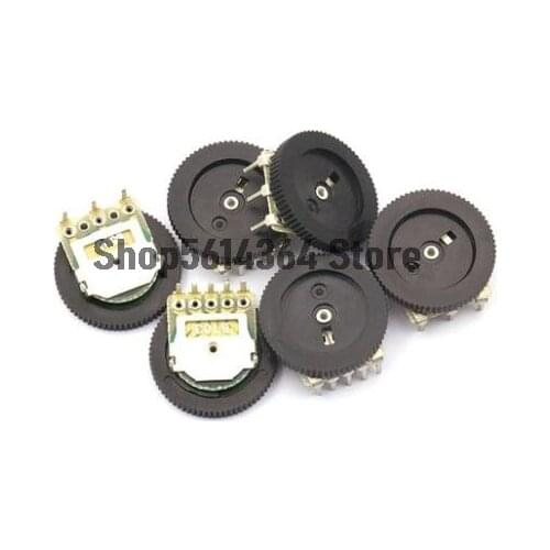 B103 10K 50K 20K 500K Ohm 0.05W 3/5-Pin Dual Linear Dial Wheel Potentiome​ter 16mmx2mm 5pcs