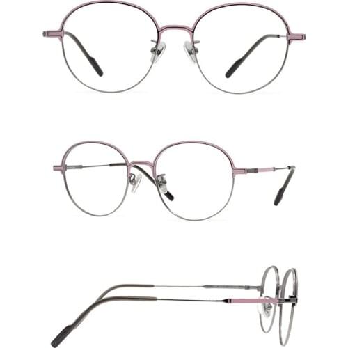 Belight Optical Titanium Colorful Full Rim Women Prescription Vintage Retro Big Shape Eyeglasses Spectacle Frame Eyewear T37