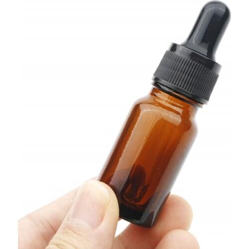 FreeShip 3pcs 10ml Amber Glass Eye Droppers Bottles Essential Oil Dropper for Watering Flowers Aromatherapy Cleaning