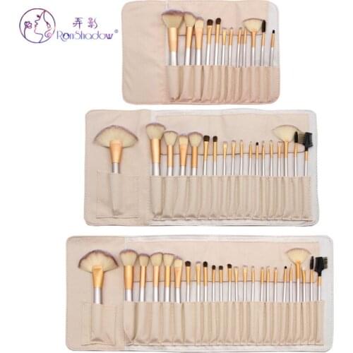 Brand 12/18/24 Pcs Professional Soft Makeup Brush Set Set With Bag Fondation Eyeshadow Blush Blend Cosmetic Beauty Make up Tool