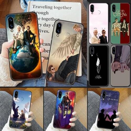 Good omens Phone case For Huawei Honor 6 7 8 9 10 10i 20 A C X Lite Pro Play black art shell trend cover pretty bumper silicone