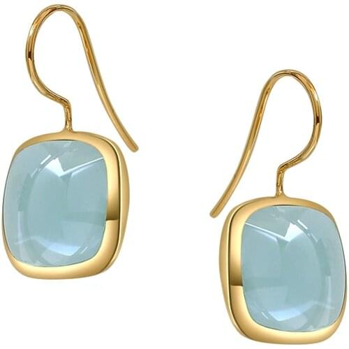 Dazan New Aquamarine Design Simple Ol Matching Daily 2021 New Fashion Cooper Wedding Earrings And Bridal Earrings For Women
