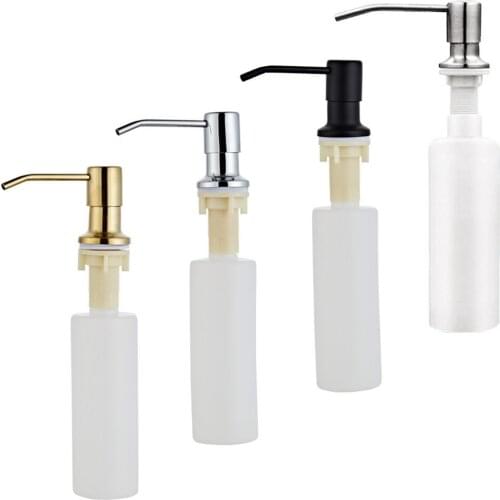 300ML Kitchen Soap Dispenser Bottle ABS Chrome Manually Press Detergent Liquid Hand Wash Soap Lotion Dispenser Sink Accessories