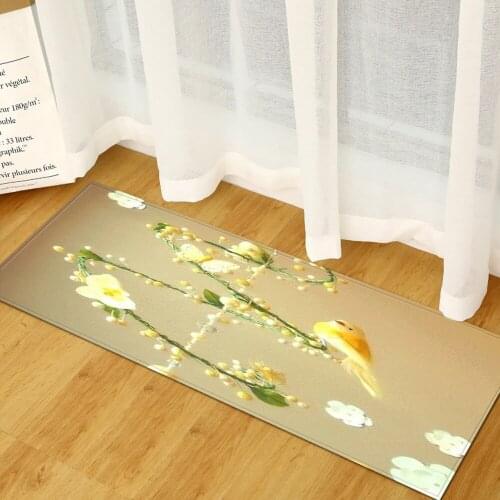 Long Kitchen Mat Microfiber Printed Carpet Non-Slip Kitchen Rugs Washable Bathroom Absorbent Carpets Rug Home Entrance Doormat