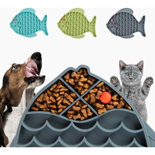 Pet Dog Feeding Food Bowl Mat Silicone Dog Feeder Treat Dispensing Mat Dogs Cats Slow Food Bowls Pet Supplies