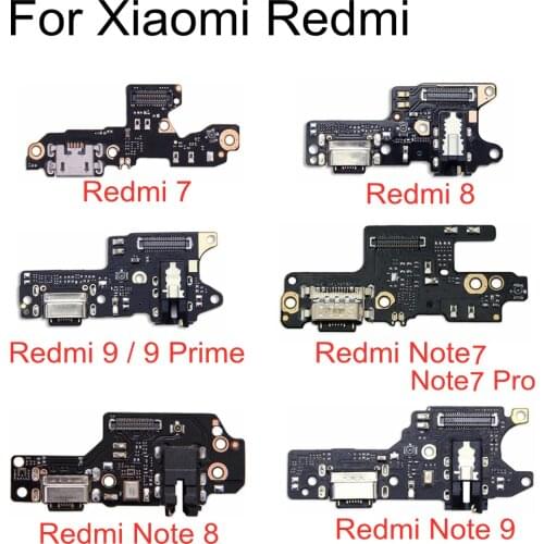 For Xiaomi Redmi Note 7 7A 8 8A 9 9A 10 10X K20 K30 Plus Pro Mic USB Charger Board Port Connector Dock Charging Flex Cable