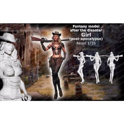 1/35 Scale Resin Figure Western Girl