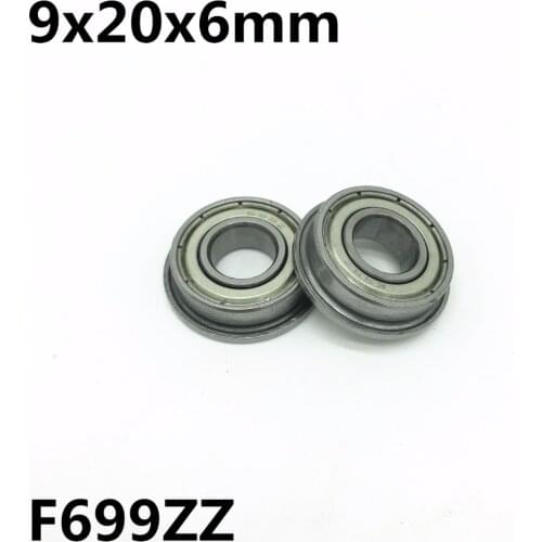 10Pcs F699ZZ 9x20x6 mm Flange Bearings Deep Groove Ball Bearing High Quality F699