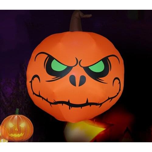 Halloween Light Up Inflatable Pumpkin Ghost with LED Lights Yard Holiday Lawn Indoor Decorations Props US-Plug