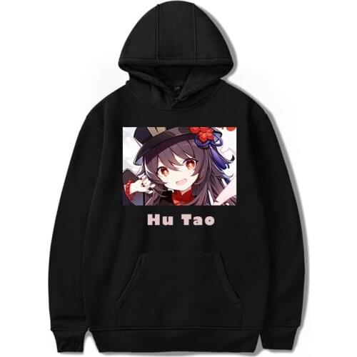 Hu Tao Hoodie Aesthetic Fashion Kawaii Printed Casual Genshin Impact Harajuku Clothing Tops Streetwear Women Unisex Sweatshirt
