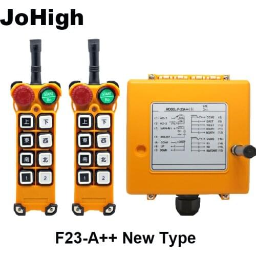 JoHigh F23-A++ New Type 220V 380V 36V 24V Industrial remote controller switches Hoist Lift Crane 2 Transmitters