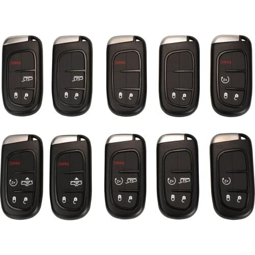 Kutery 2/3/4/5Buttons Remote Car Key Shell For Jeep Grand Cherokee Chrysler 300C Dodge Ram 1500 Journey Dart Challenger Durango