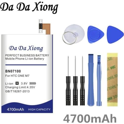 Da Da Xiong 4700mAh BN07100 Li-ion Phone Battery for HTC ONE M7 802D 802T 802W 801E 801S 801N