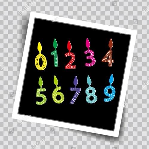 Metal Cutting Dies 0-9 Birthday Candle Numbers Dies Stencil Scrapbook DIY Paper Cards Embossing Handmade Gift for Birthday Party