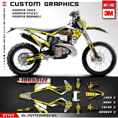 KUNGFU GRAPHICS Racing Decal Custom Wrap Kit Sticker for Husqvarna TE150i TE250i TE300i FE250 FE350 FE450 FE501 2020 2021