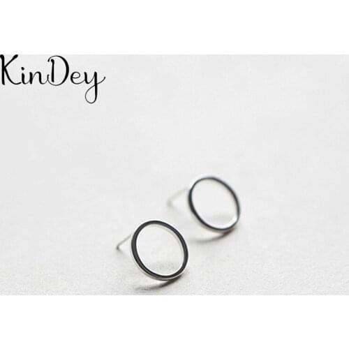 Kindey Luxury Silver Color Circle Earrings For Women Hot Fashion Bridal Wedding Earrings Brinco Bijoux