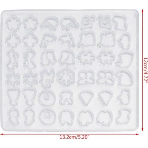 DIY Silicone Ear Stud Earring Mold Jewelry Pendant Epoxy Resin Casting Mould Making Tool Craft Decorative Dried Flower Resin Dec