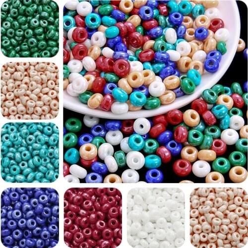 30pcs/lot 10mm Glass Crystal Round Hole Bead Solid Color Czech Glass Seed Spacer DIY Beads For Kids Jewelry Making