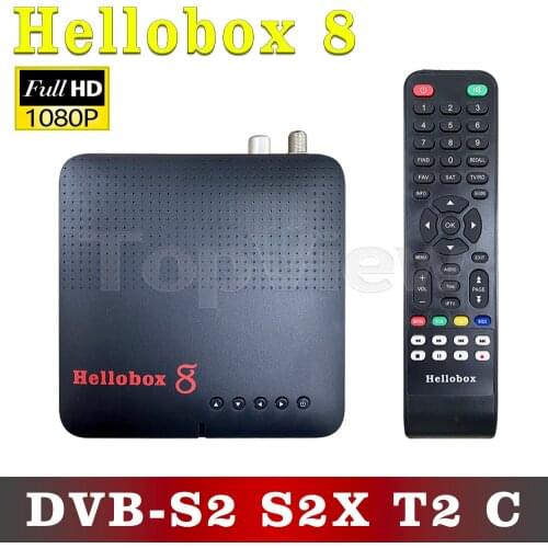 2020 New Hellobox 8 Set Top Box H.265 TV Receiver DVB T2 DVB S2 support RJ45 WiFi HEVC PowerVu Biss TV Box TVBOX Hellobox8