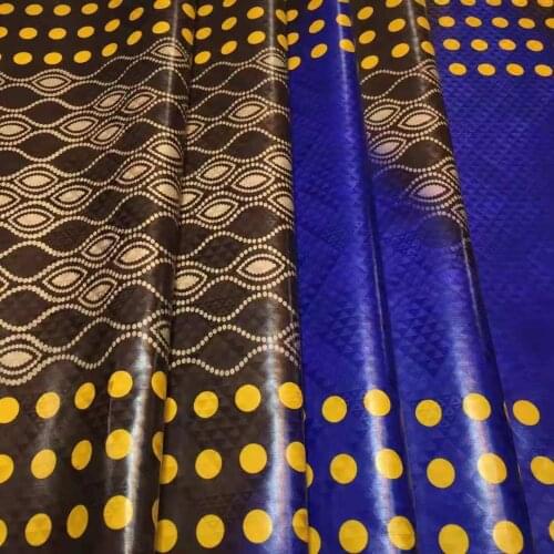 Top Quality Colorful Style African Bazin Riche Fabric Cotton Basin Getsner Guinea Brocade Tissu Africain Nigerian Atiku 5 Yards