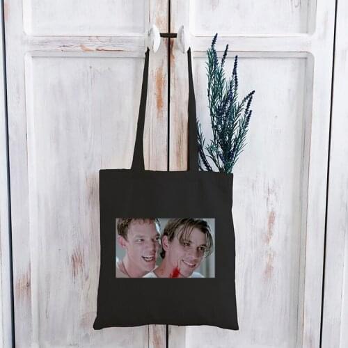 Scream Horror Movie Canvas Tote Bag Women Vintage Custom Bag Halloween Horror Movie Women Shopping Bag Gothic Canvas Print