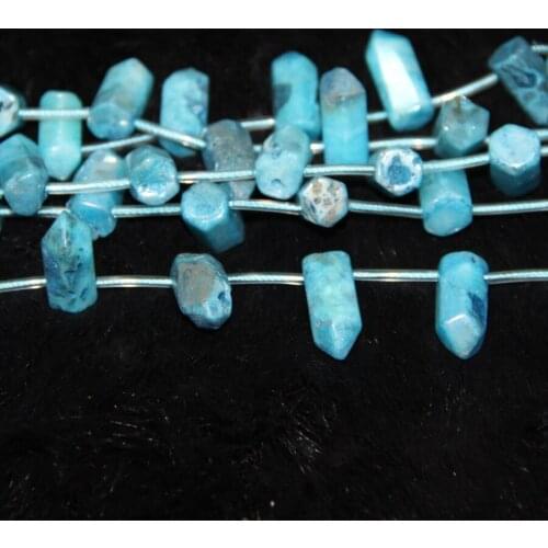 1 Full Strand Blue Dyeing Electroplating Druzy Beads for Pendant Spear Preferred Choice of Merry Christmas Present