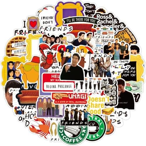 10/50PCS TV Show Friends Stickers DIY Skateboard Guitar Laptop Motorcycle Luggage Classic Toy Decal Funny Sticker Kid Toys