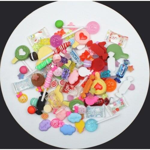 10-50Pcs Cute Resin Mixed Candy Lucky bag Flat Back Cabochon Scrapbook Kawaii DIY Phone Case Hairpin Nail Art Embellishments