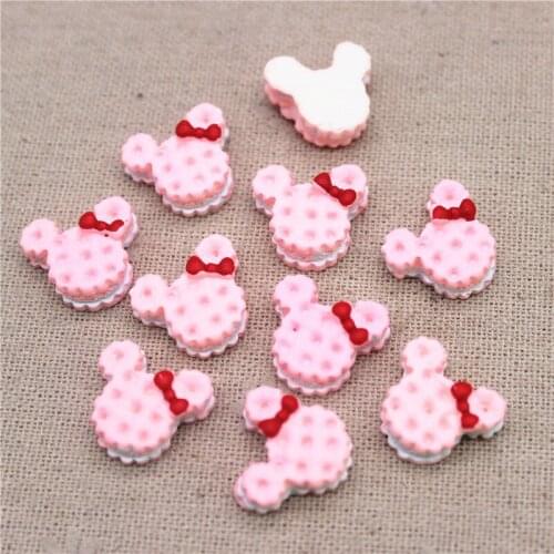 10pcs Kawaii Resin Cartoon Sandwich Biscuits Flatback Cabochon DIY Jewelry/Craft Decoration Accessories,15*18mm