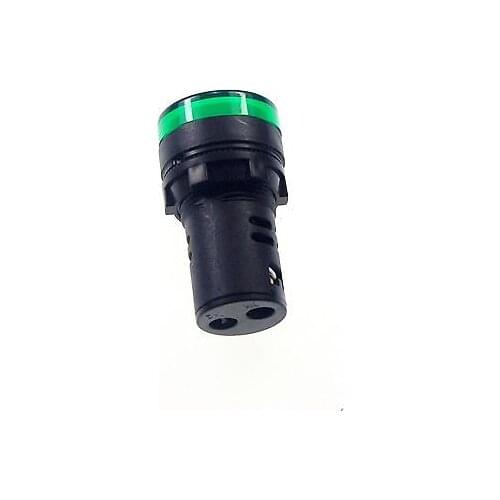10) Light 24VDC 22mm Diameter Green LED Power Indicator Signal 50mm Height