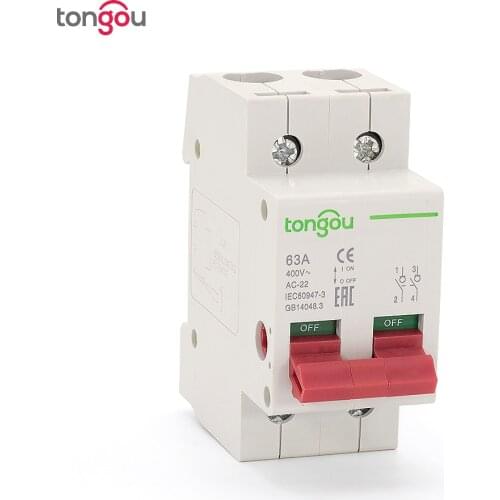 230V 400V AC 2P Main Switch Function Disconnector Switch Isolator Circuit Breaker TOD10-100